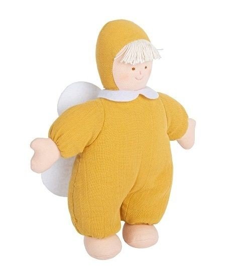 Angel Comforter with Rattle 20Cm - Curry Linen