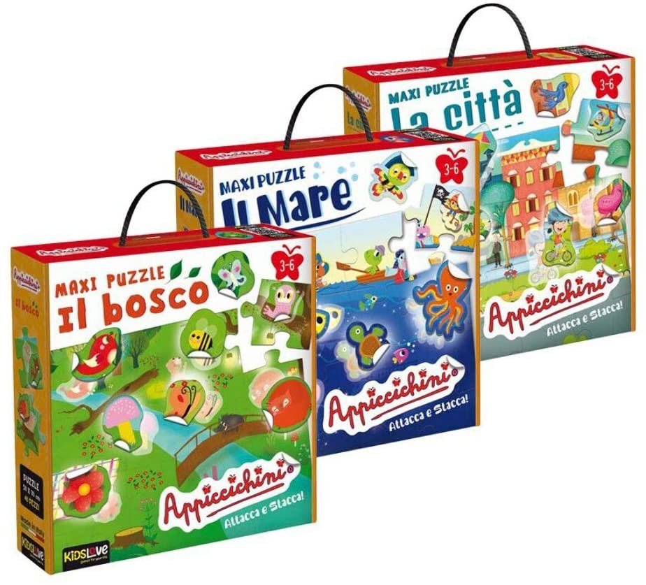 APPICCICHINI ATTACCA E STACCA MAXI PUZZLE IL BOSCO 48PZ