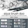 Aqua brush duo grey tones set