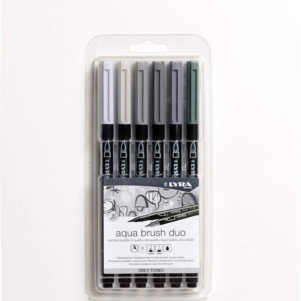 Aqua brush duo grey tones set