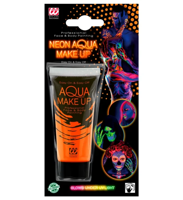"AQUA MAKE-UP ARANCIONE FLUORESCENTE IN TUBO" 30 mL