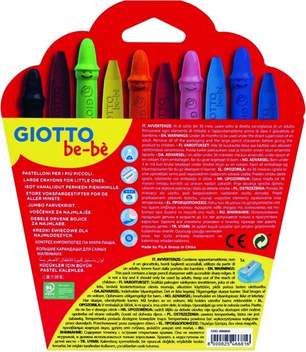 ASTUCCIO 10 CERA GIOTTO BEBE