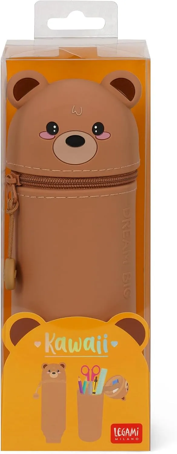 Astuccio 2 in 1 in silicone - kawaii - teddy bear