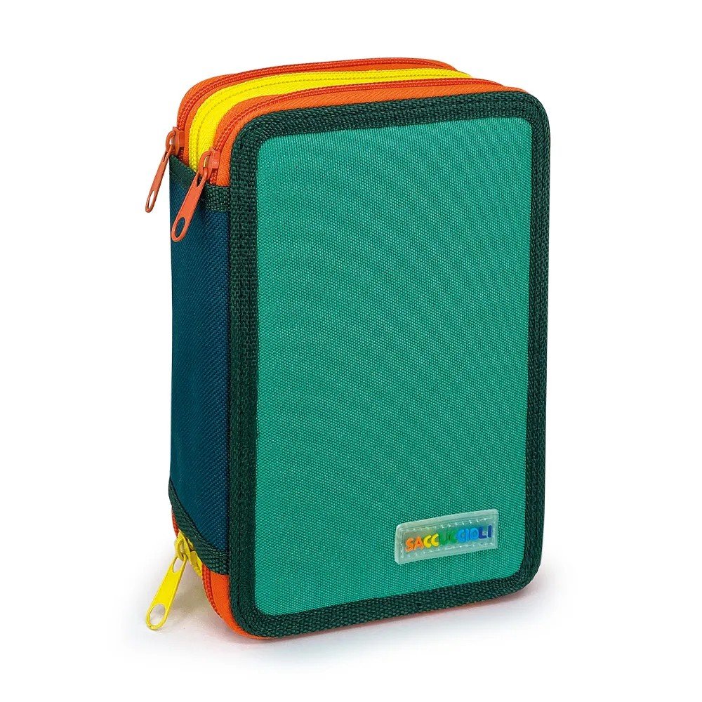 Astuccio Scuola con 3 Scomparti - Saccuccioli con Materiale Scolastico Lebez - immagine 3