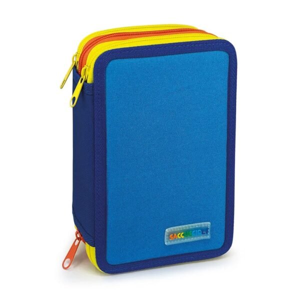Astuccio Scuola con 3 Scomparti - Saccuccioli con Materiale Scolastico Lebez