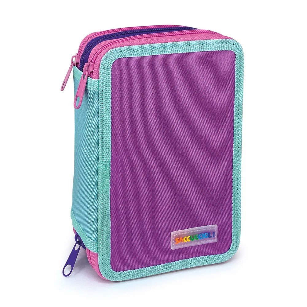 Astuccio Scuola con 3 Scomparti - Saccuccioli con Materiale Scolastico Lebez - immagine 5
