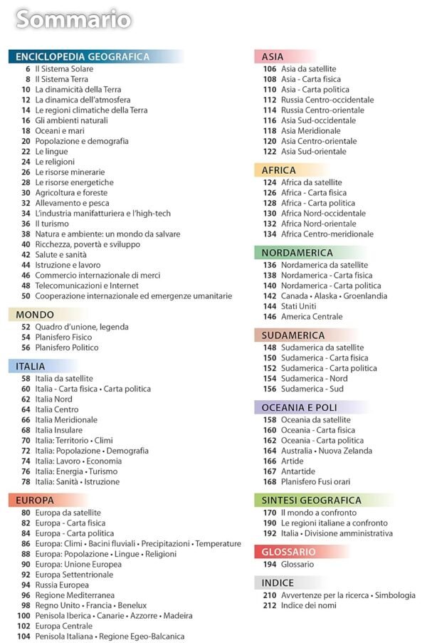 Atlante Geografico moderno