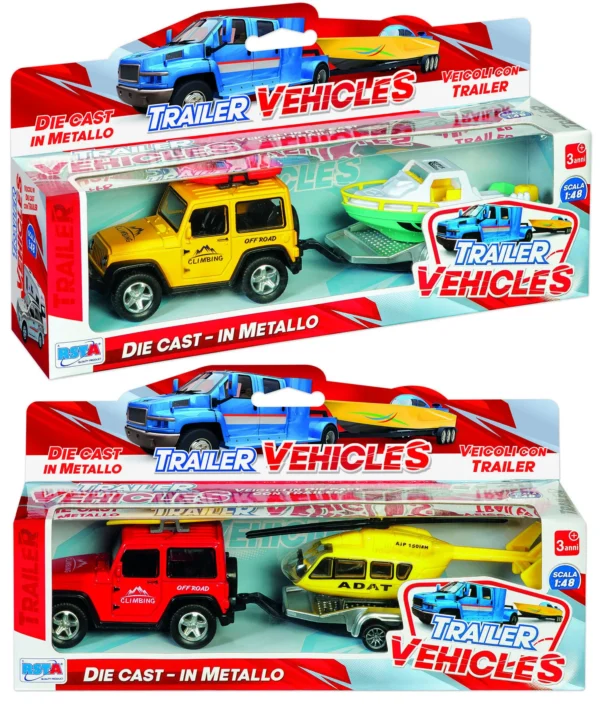 AUTO DIE CAST FUORISTRADA CARRELLO ELICOT O MOTOSCAFO O MOTOSCAFO