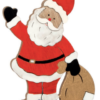 BABBO NATALE IN LEGNO cm 12x4,5x7
