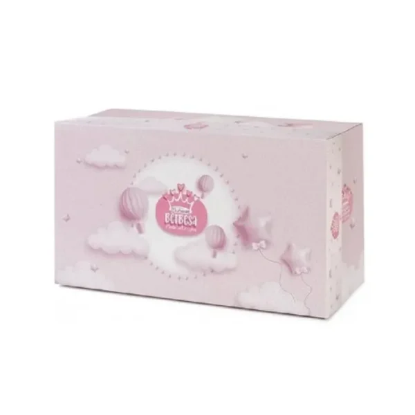 Bambolotto con giacca e vestito azzurro 50 cm