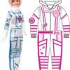 BARBIE ASTRONAUTA COSTUME 4/5 anni