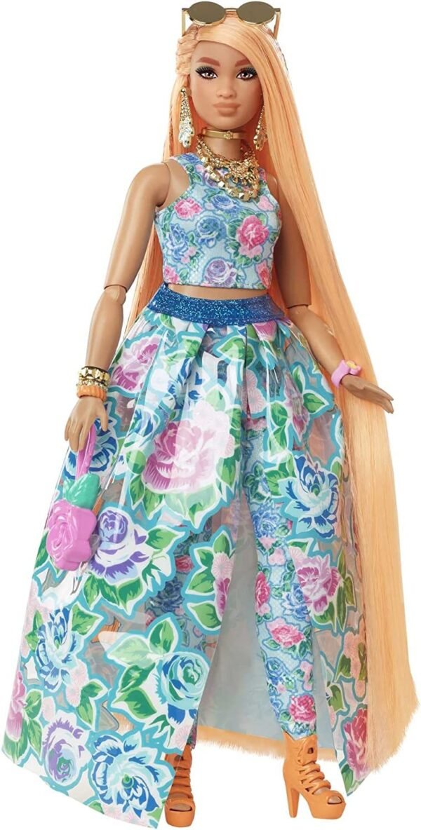 BARBIE EXTRA FANCY VESTITO FIORI HHN14