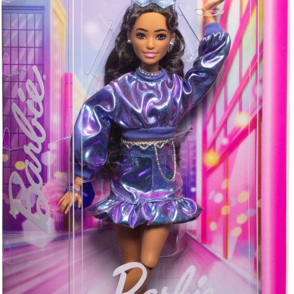Barbie fashionista deluxe
metallic mora con vestito
azzurro