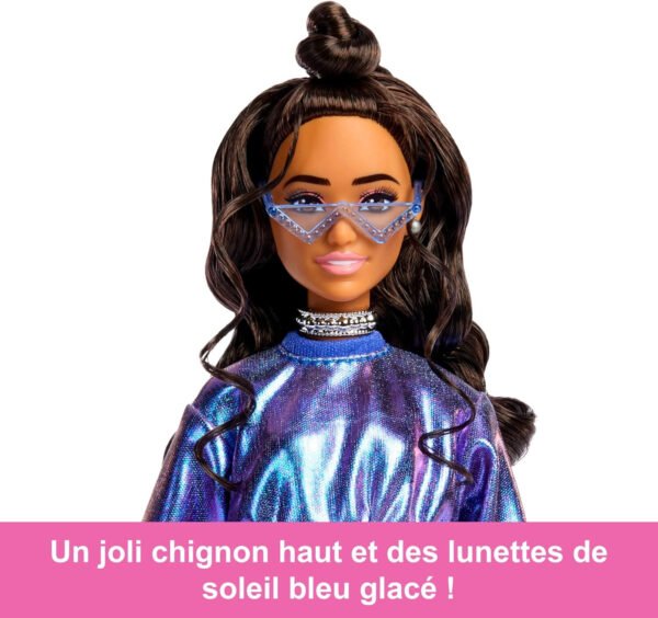 Barbie fashionista deluxe
metallic mora con vestito
azzurro