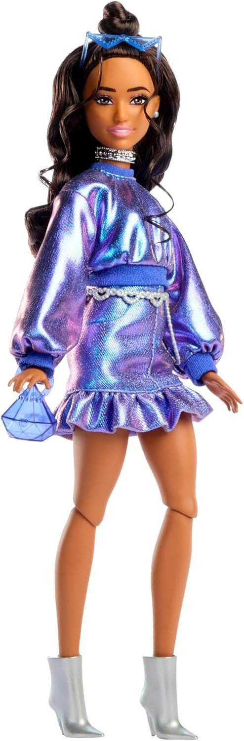 Barbie fashionista deluxe
metallic mora con vestito
azzurro