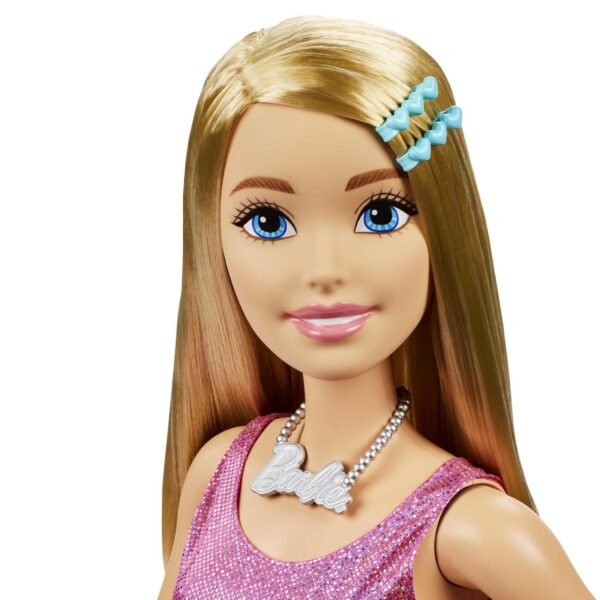BARBIE LARGE DOLL VESTITO ROSA HJY02