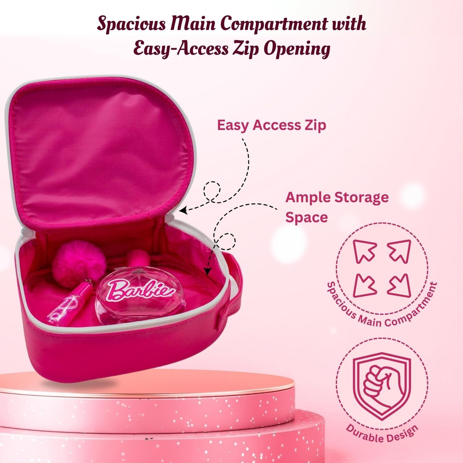 BARBIE MINI ZAINETTO+EAU DE TOILETTE 100ml.+LIP GL - immagine 3