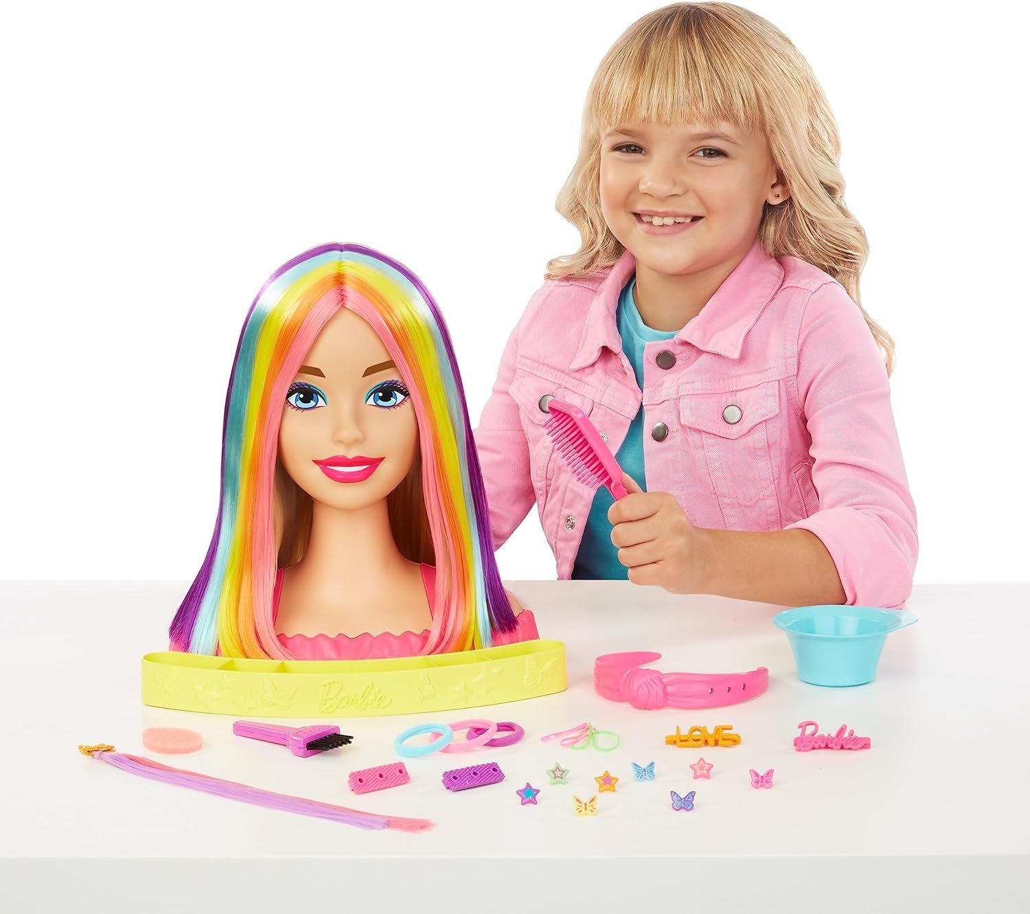 Barbie Styling Head Capelli Arcobaleno HMD78 - immagine 2