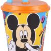 Bicchiere con cannuccia mickey
