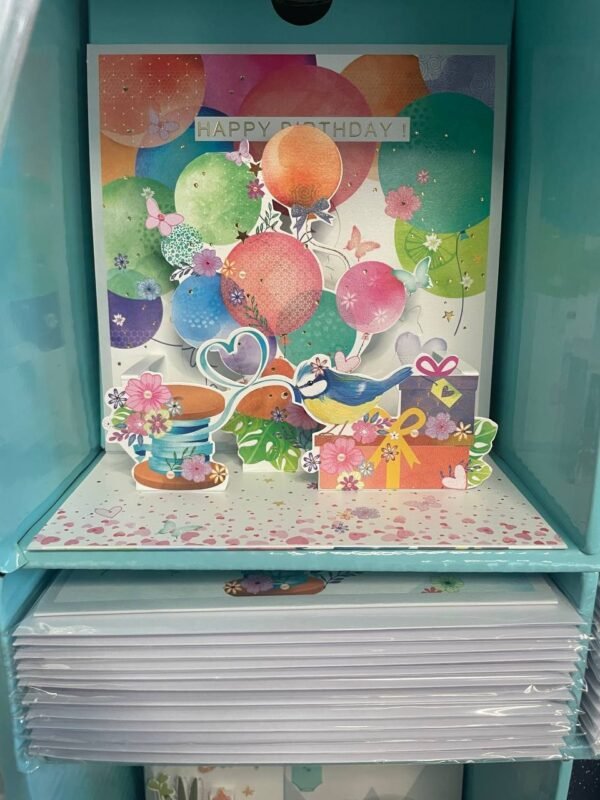 BIGL.3D EDAY POPUP SQUARE HAPPY BDAY BALLOON