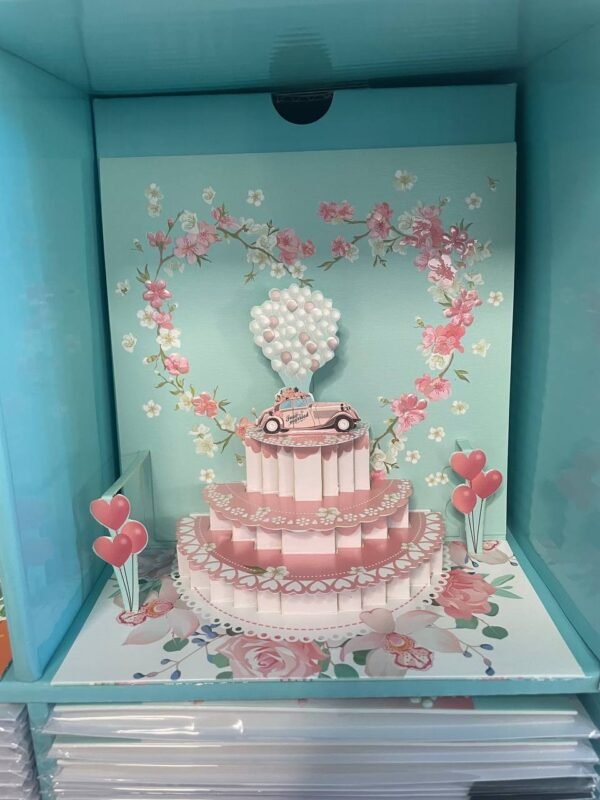 BIGL.3D EDAY POPUP SQUARE WEDDING CAKE