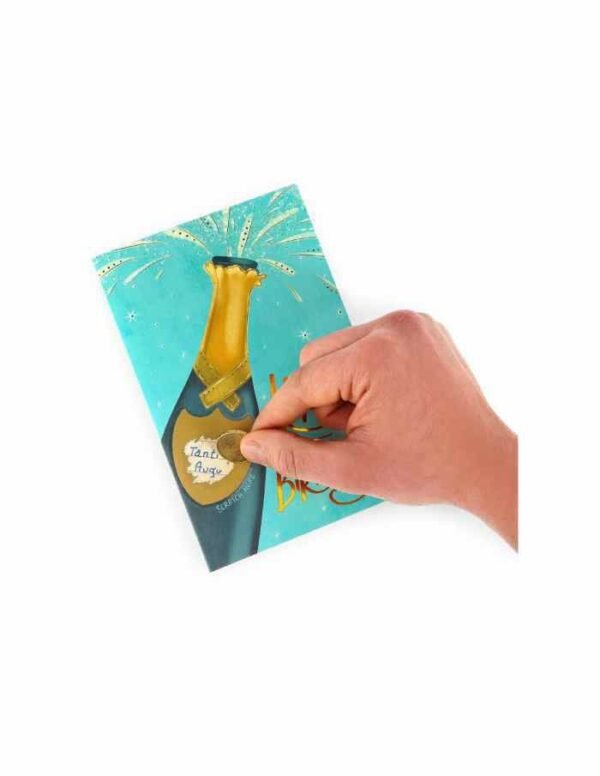BIGLIETTO D'AUGURI GRATTA E SC -
SCRATCH OFF CARD  - HAPPY BIRT -
BOTTLE