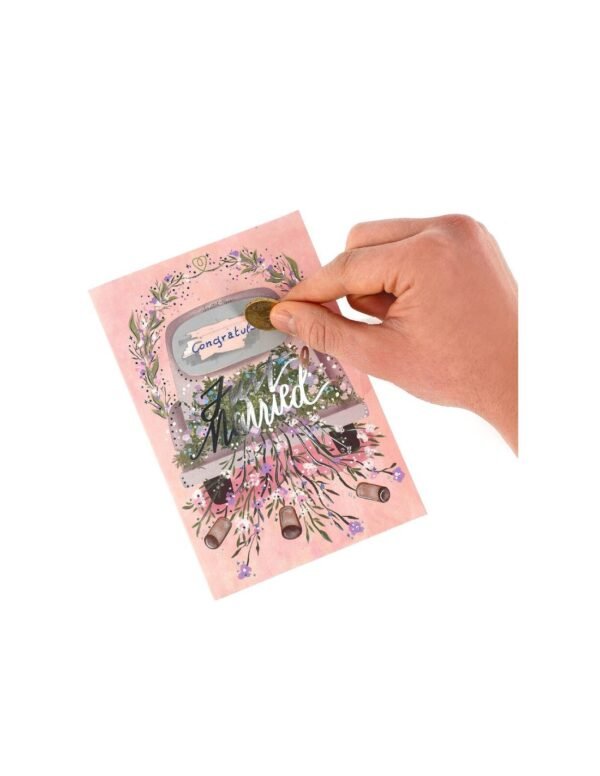 Biglietto d'auguri gratta e sc - scratch off card - just marrie