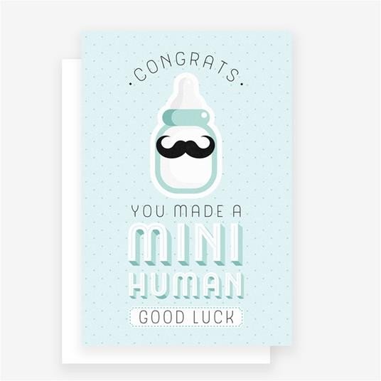 BIGLIETTO D'AUGURI - GREETING BABY BORN
CARD - BABY BOY - MINI HUMAN -