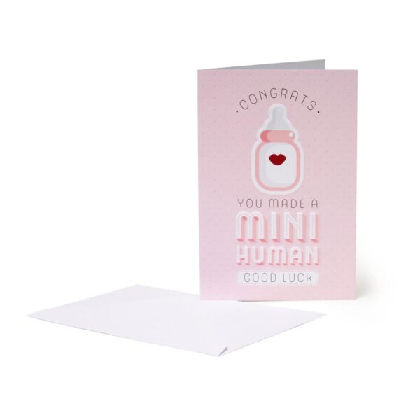BIGLIETTO D'AUGURI - GREETING BABY BORN
CARD - BABY GIRL - MINI HUMAN -