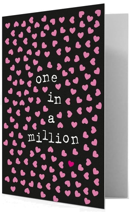 Biglietto d'auguri - greeting card - one million - heart