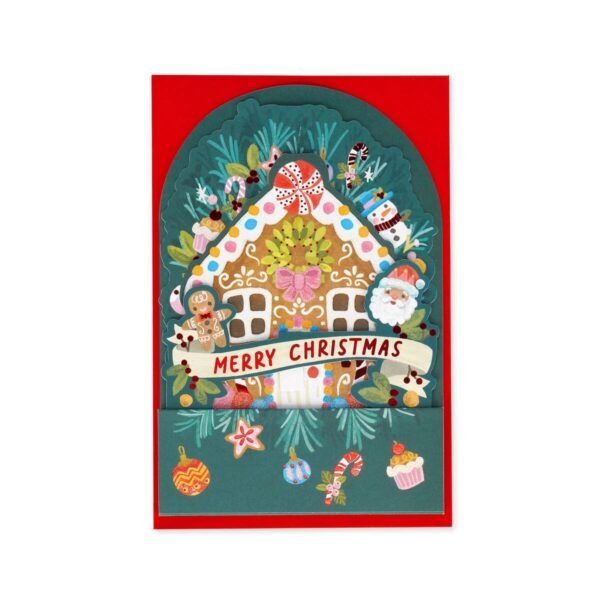 Biglietto pop-up - pop-up greeting card - gingerbread house
