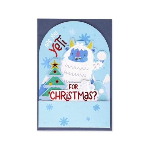 Biglietto pop-up - pop-up greeting card - yeti