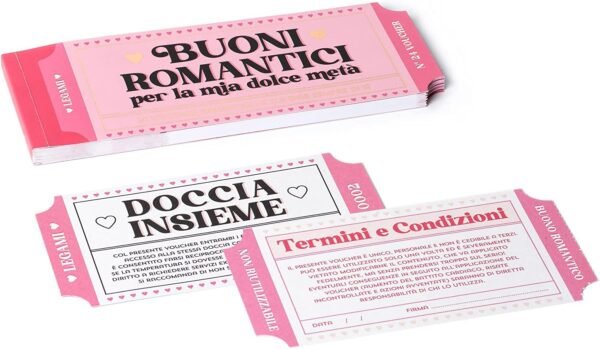 Blocchetto da 24 voucher - gift vouchers - heart