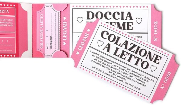 Blocchetto da 24 voucher - gift vouchers - heart