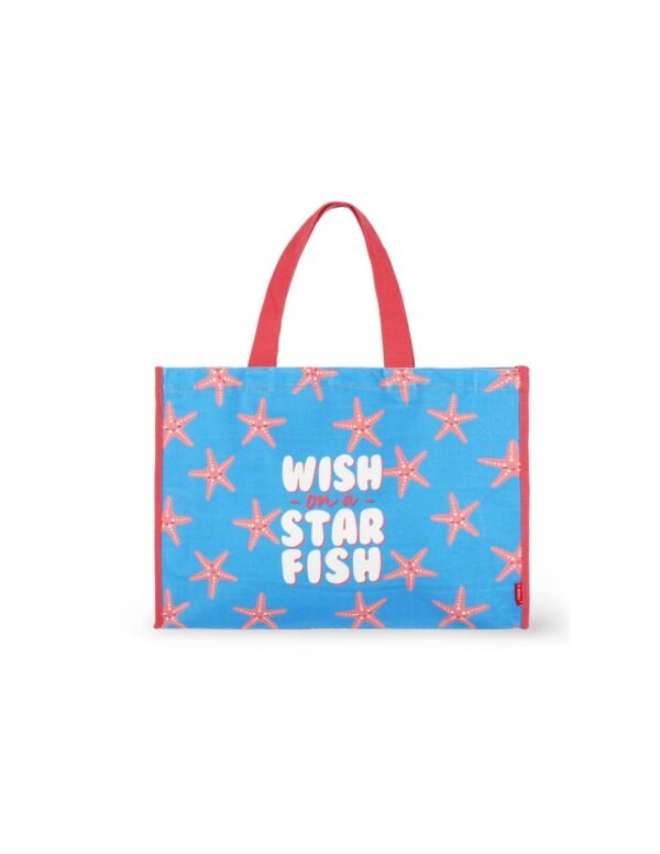 BORSA MARE IN COTONE - BEACH BAG - STARFISH