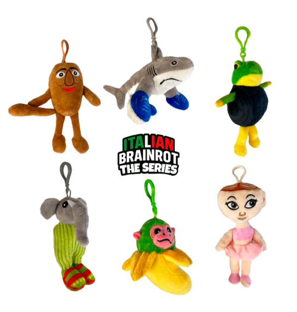 BRAINROT PELUCHE PORTACHIAVI 10cm. c/CLIP