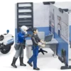bworld Police station con moto della polizia e 2 figure