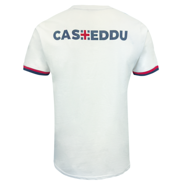 CAGLIARI CALCIO 23/24 &ndash; T-SHIRT FAN SCUDETTO BIANCA 2YS