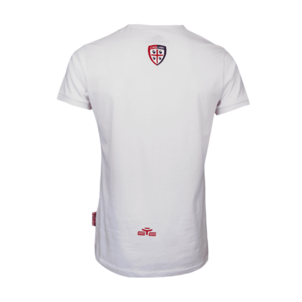 CAGLIARI CALCIO 23/24 &ndash; T-SHIRT FAN WHITE 3YS