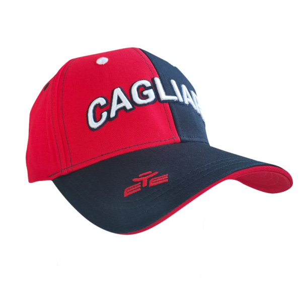 CAGLIARI CALCIO BASEBALL CAP COTTON ROSSO BLU