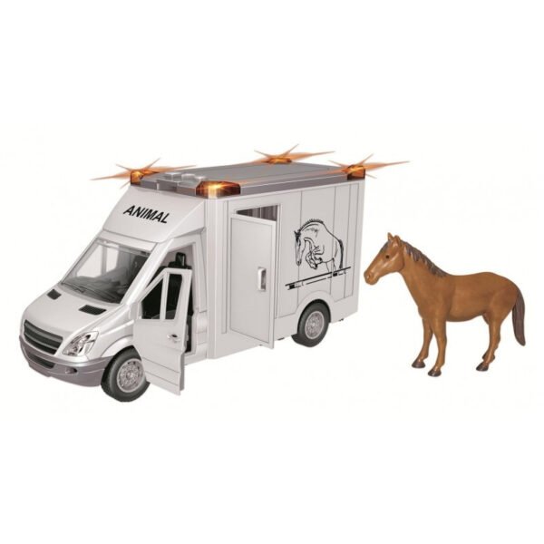 CAMION VAN TRASPORTO CAVALLI FRIZIONE SUONI E LUCI