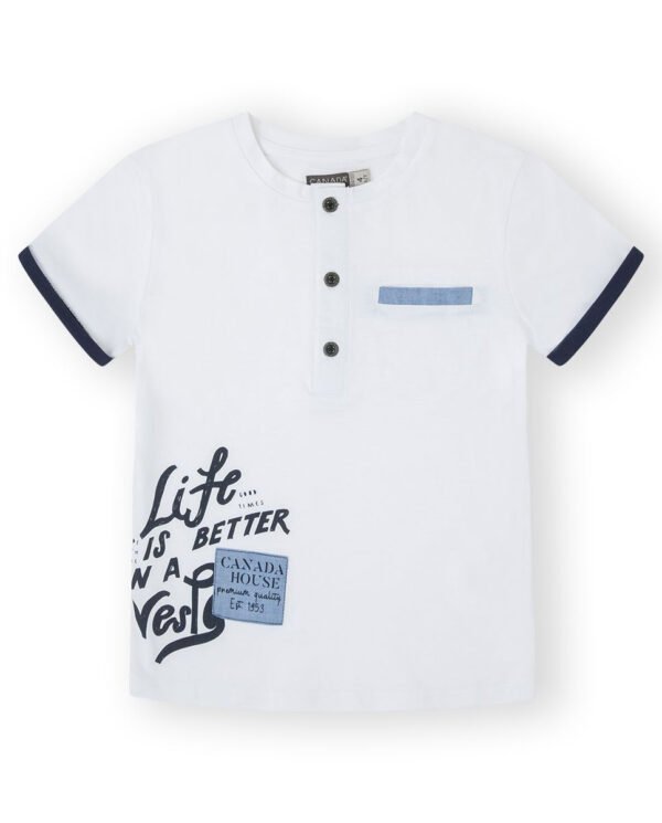 CAMISETA LIFE - BLANCO -    4Y - 1