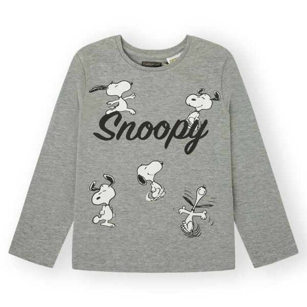 CAMISETA  SNOOPY  - GRIS CLARO -    8Y - 1