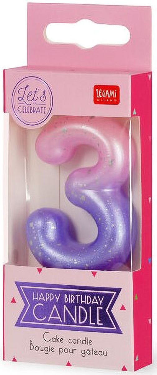 CANDELA PER TORTA -
HAPPY BIRTHDAY CANDLE -
PINK - 3
