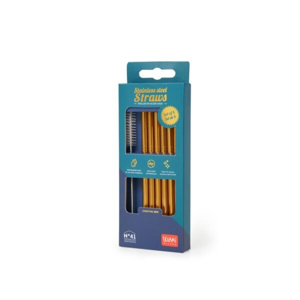 CANNUCCE IN ACCIAIO INOX -
STAINLESS STEEL STRAWS - GOLD