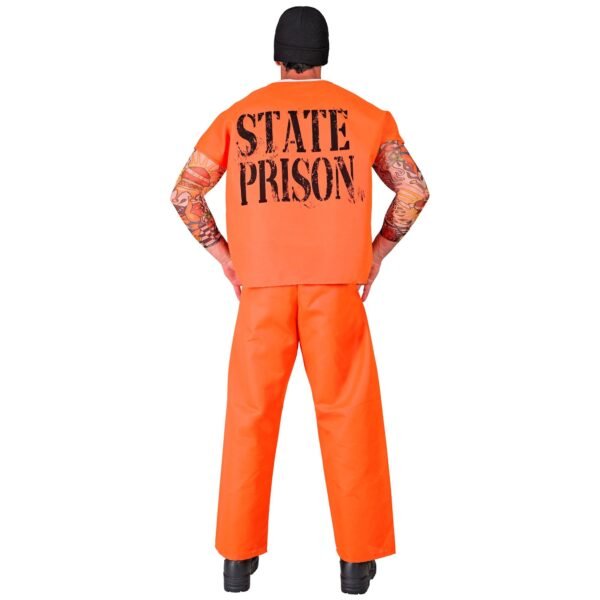 Carcerato (maglietta, pantaloni, berretto, baffi)