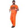 Carcerato (maglietta, pantaloni, berretto, baffi)