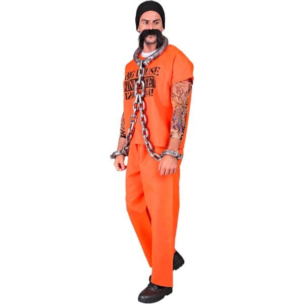 CARCERATO (maglietta, pantaloni, berretto, baffi)