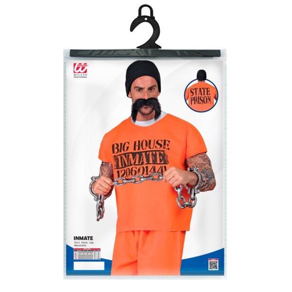 CARCERATO (maglietta, pantaloni, berretto, baffi)