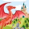 Cavalieri e draghi. Libro e puzzle fantasy. Ediz. a colori. Con puzzle sagomato